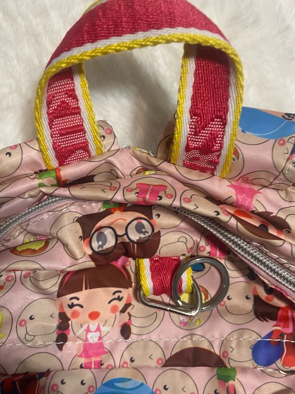 Vintage Harajuku Lovers Pink Backpack Y2K Gwen Stefani Charecter Print Bag